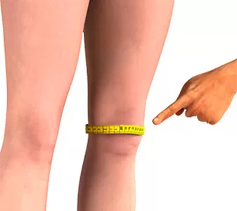 How to measure knee circ.