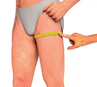 How to measure thigh circ.